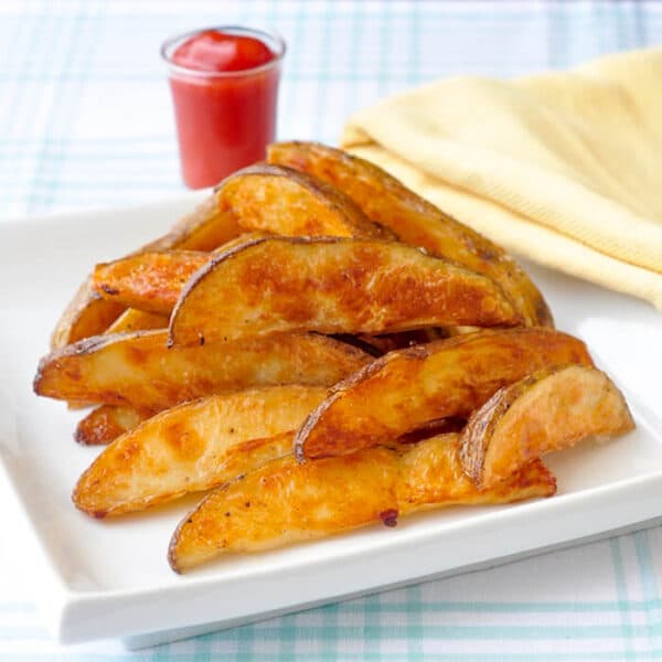 Crispy Baked Wedge Fries Learn the secret to perfect crispy oven fries!