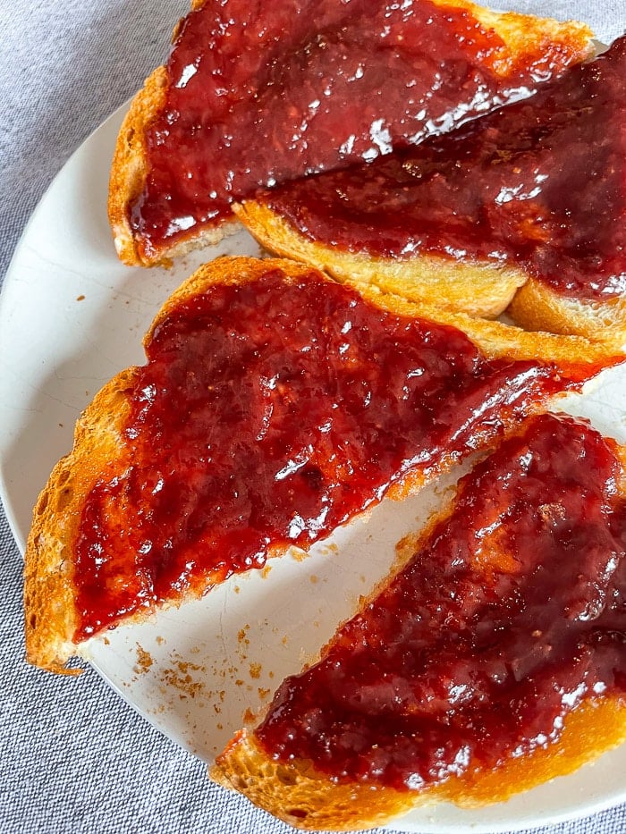 Roasted Strawberry jam on toast