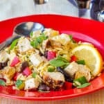 Mediterranean Lemon Chicken Orzo Salad, featured recipe image