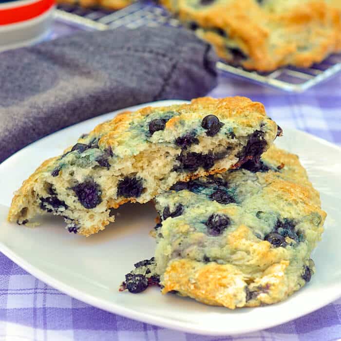 Blueberry Buttermilk Scones with Honey Butter