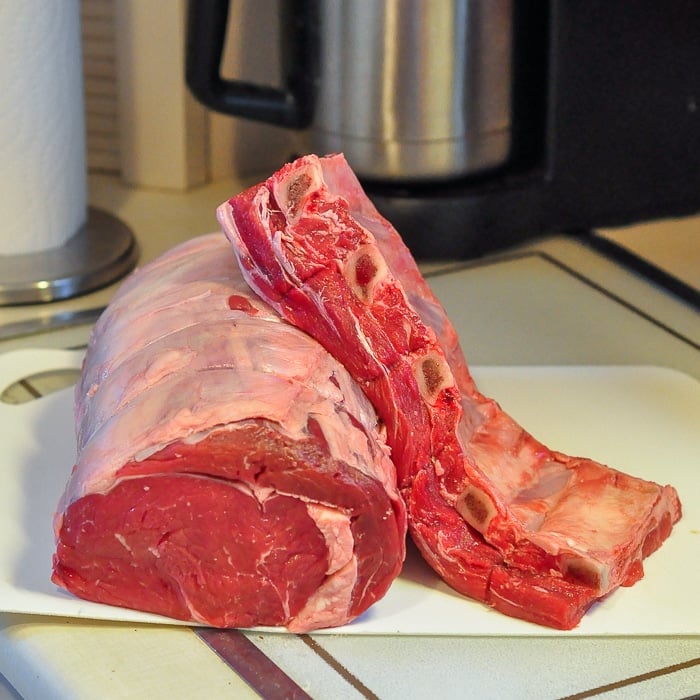 Breaking down a rib roast for braised beef ribs