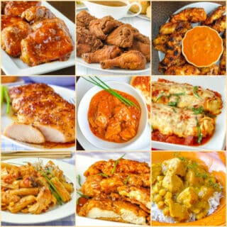 Top Ten Chicken Dinner Recipes 2020 square collage for featured post image