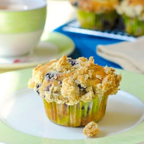 Blueberry Lemon Crumble Muffins