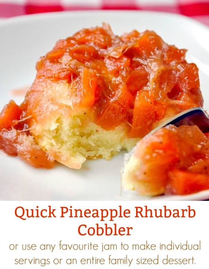 Quick Fruit Cobbler - in single servings or as a family sized dessert.
