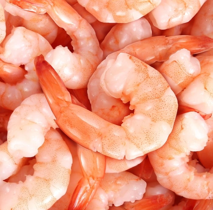 Close up of steamed shrimp