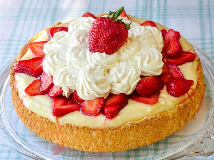 Strawberry Custard Angel Food Shortcake