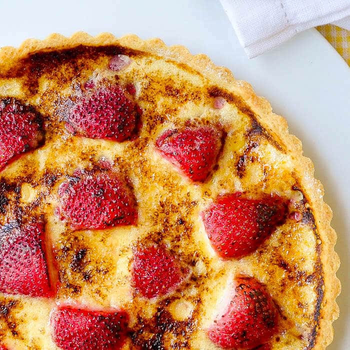 Creme Brulee Tart with Strawberries