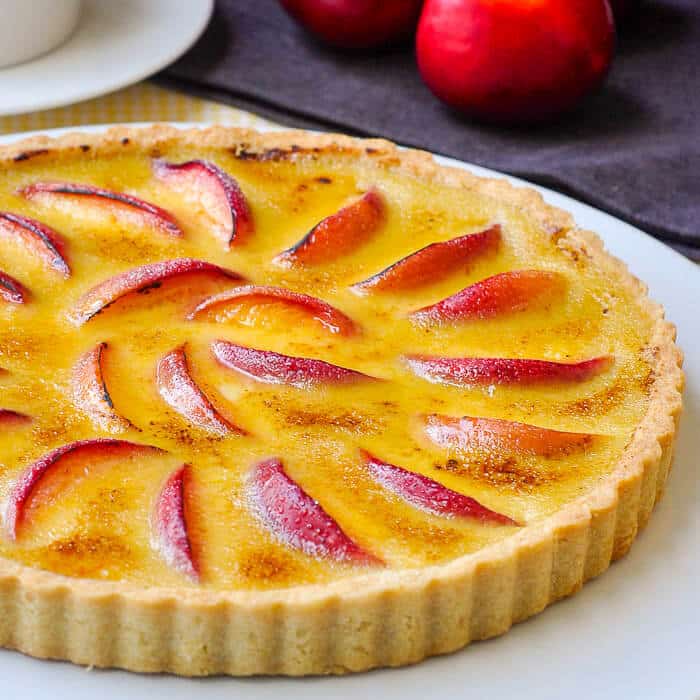 Creme Brulee Tart with Nectarines