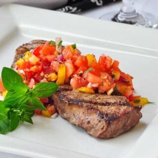 Mexican Spiced Steak with Sweet Pepper Salsa. Use it for tacos and grilled pizza too!