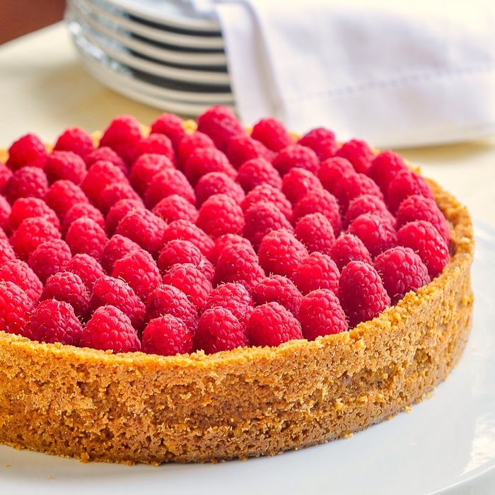 Old Fashioned Vanilla Custard Pie close up photo of full pie