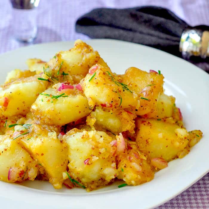 Warm Honey Dijon Potato Salad