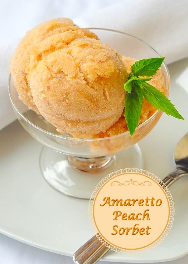 Amaretto Peach Sorbet