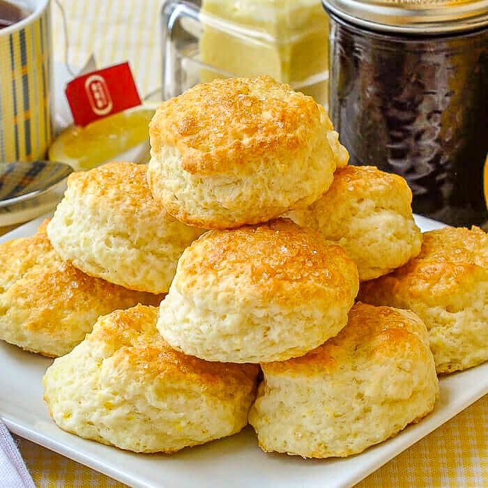 Sour Cream Lemon Scones close up photo