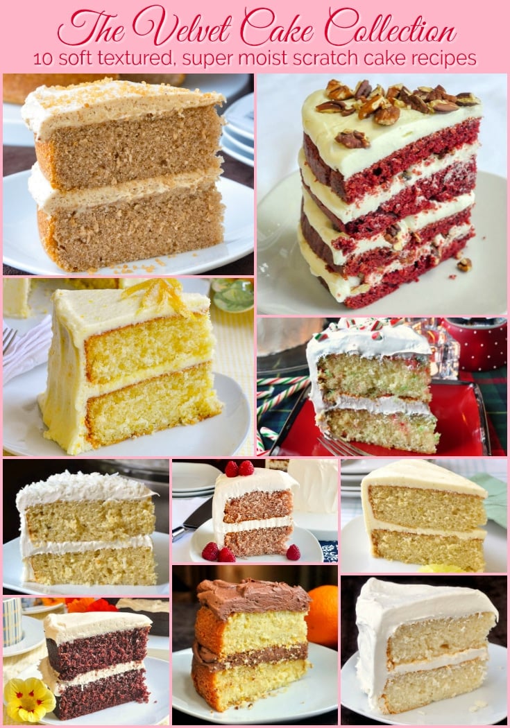 The Velvet Cake Collection 10 photo collage with title text for Pinterest