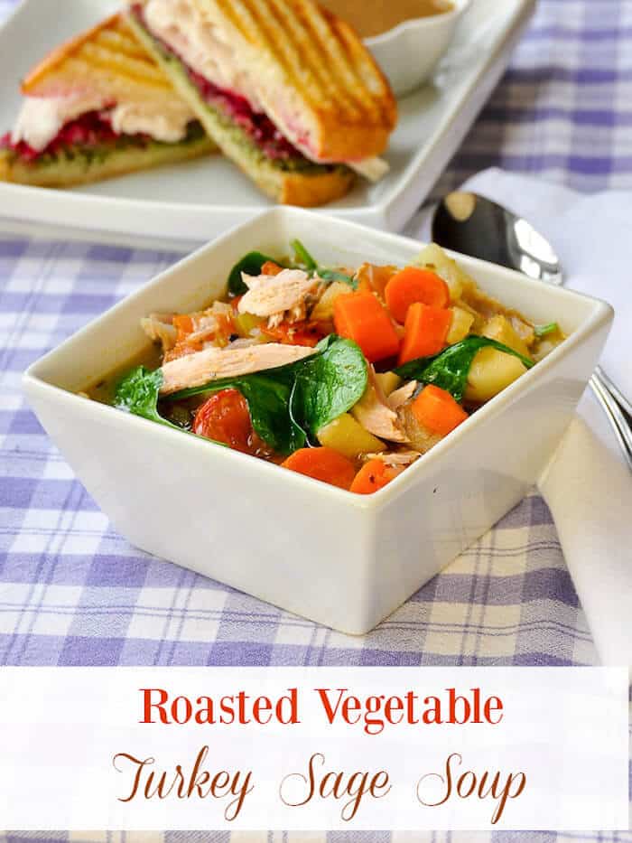 Roasted Vegetable Turkey Sage Soup