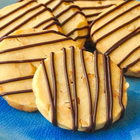 Chocolate Hazelnut Shortbread Cookies