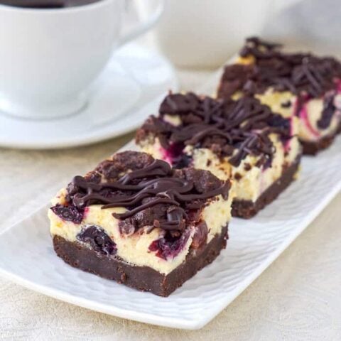 Chocolate Cherry Cheesecake Bars