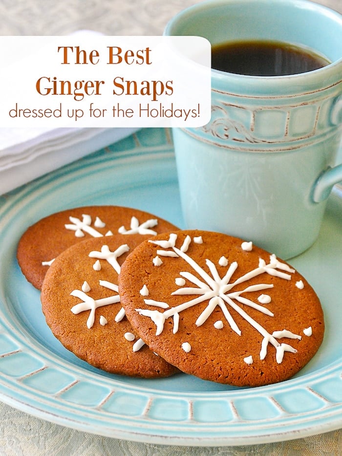 The Best Ginger Snaps photo with title text for Pinterest