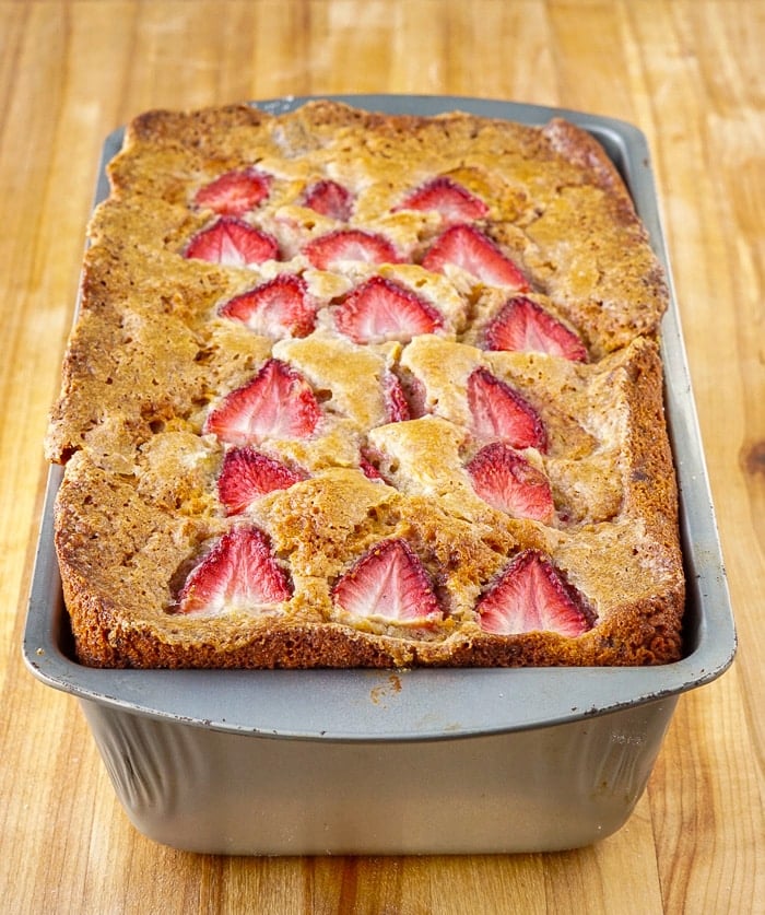 Strawberry Banana Bread just out of the oven