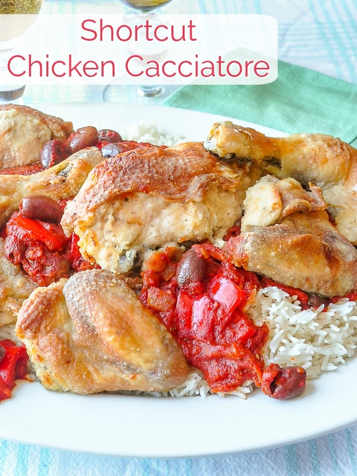 Chicken Cacciatore image with title text for Pinterest