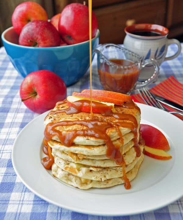 Caramel apple Pancakes one of our best pancake recipes