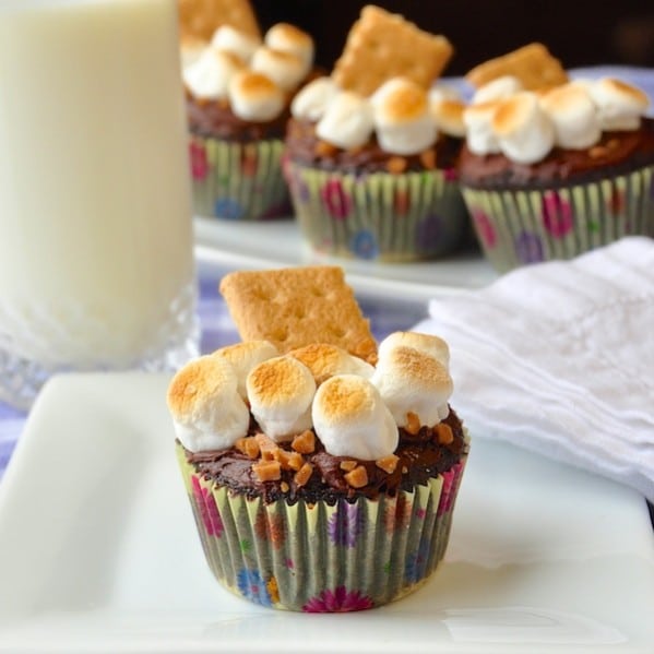 Skor S'mores Cupcakes