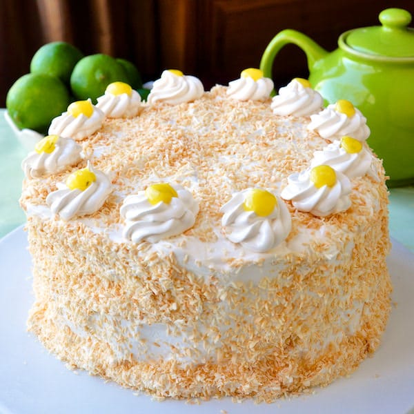 Coconut Lime Marshmallow Cake