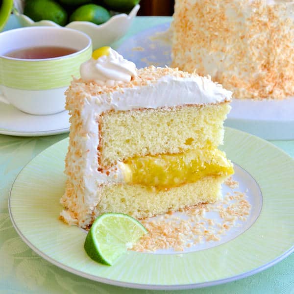 Coconut Lime Marshmallow Cake