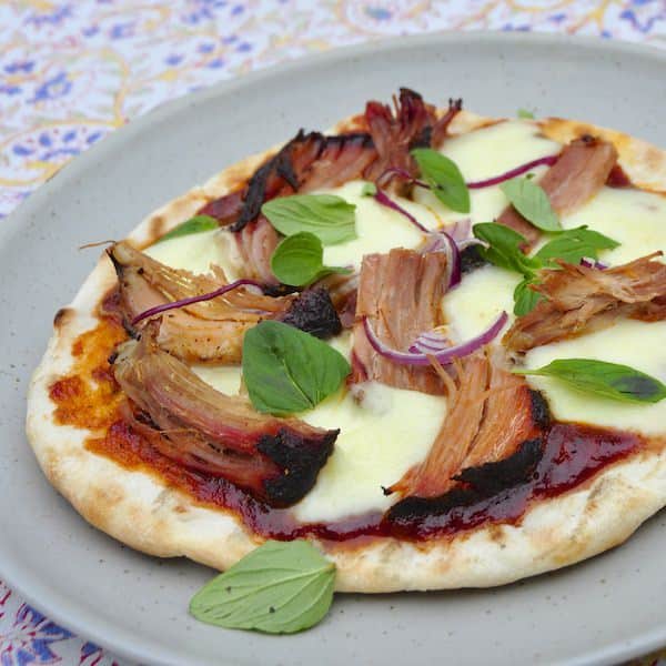 Grilled Pulled Pork Pizza