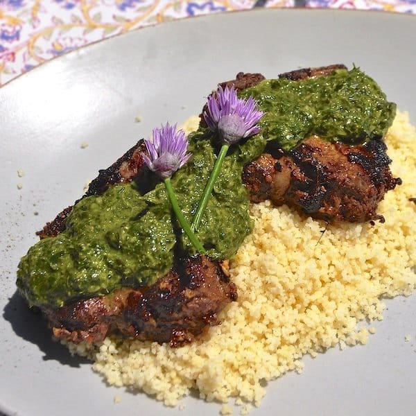 Moroccan Lamb Chops with Chermoula Sauce