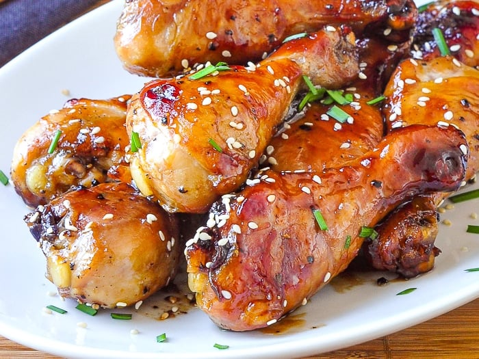 Glazed Sesame Chicken close up photo