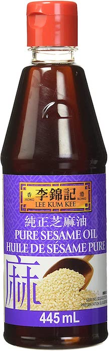 photo of a bottle of dark sesame oil
