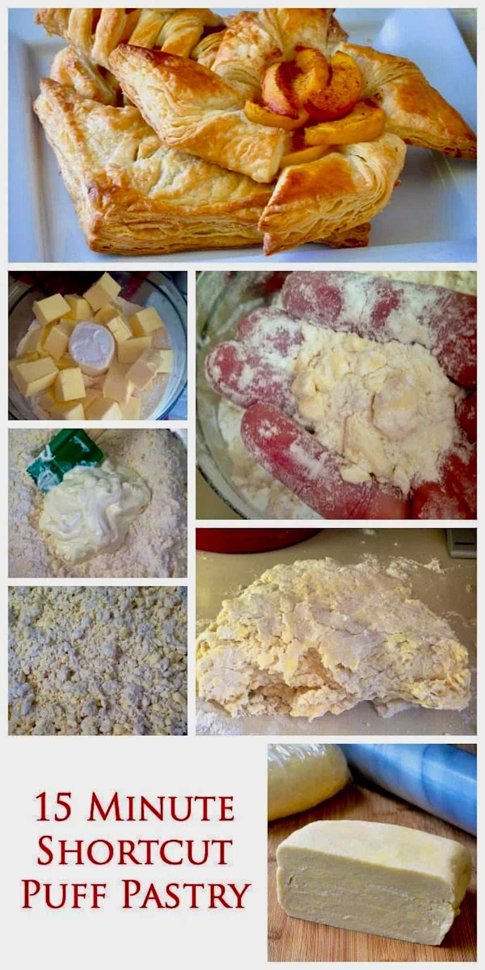 15 Minute Shortcut Puff Pastry photo collage for Pinterest