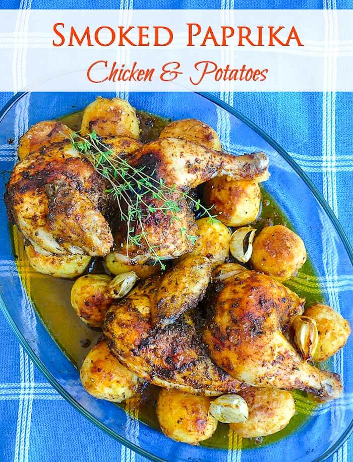 Smoked Paprika Chicken and Potatoes image with title text
