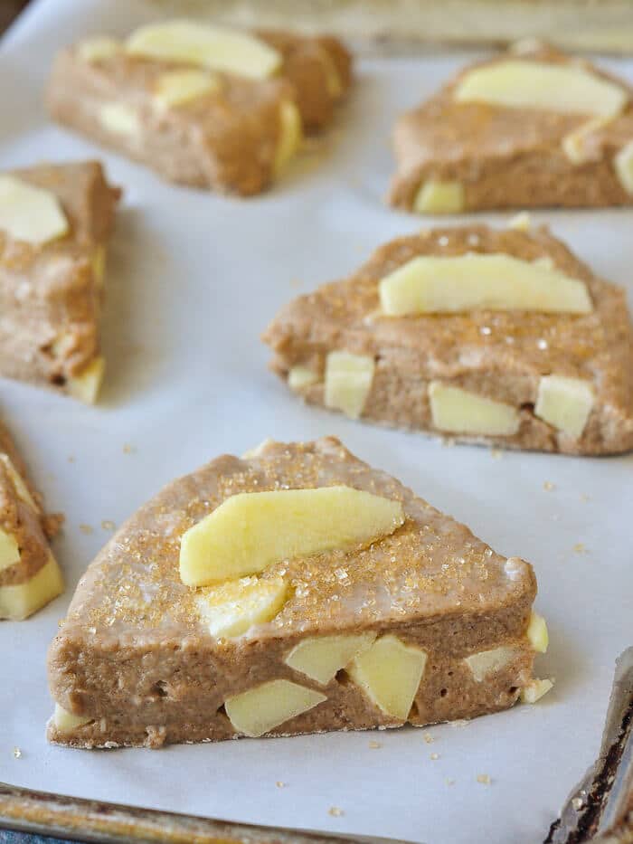 Apple Cinnamon Scones with Cream Cheese Glaze