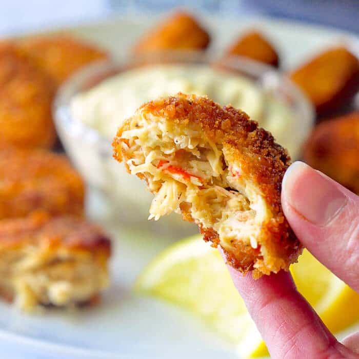 Mini Crab Cakes with Lime Chive Mayo