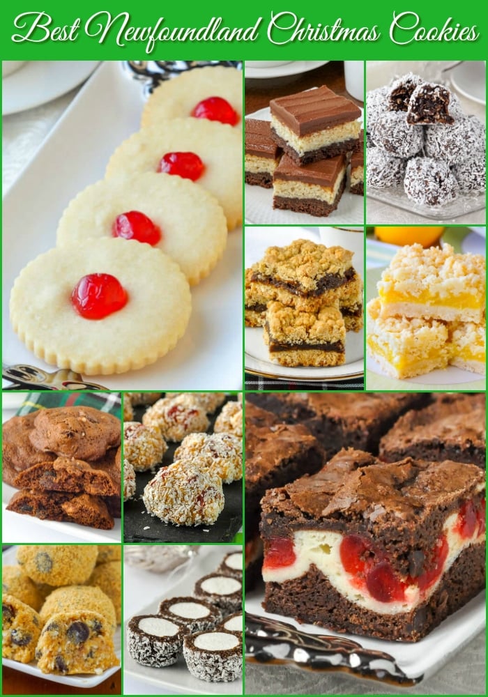 Classic Newfoundland Christmas Cookies photo collage with title text for Pinterest