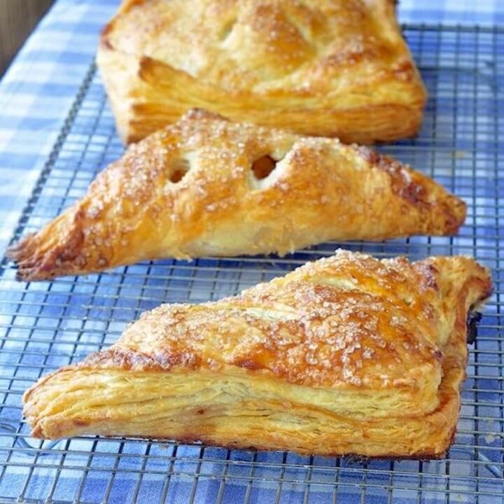 The Best Apple Turnovers cooling on a wire rack.