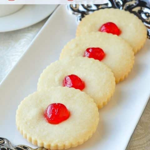 Old Fashioned Shortbread Cookies with text
