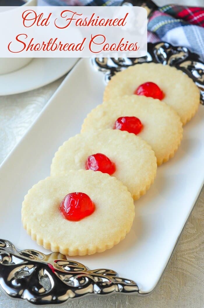 Old Fashioned Shortbread Cookies with text