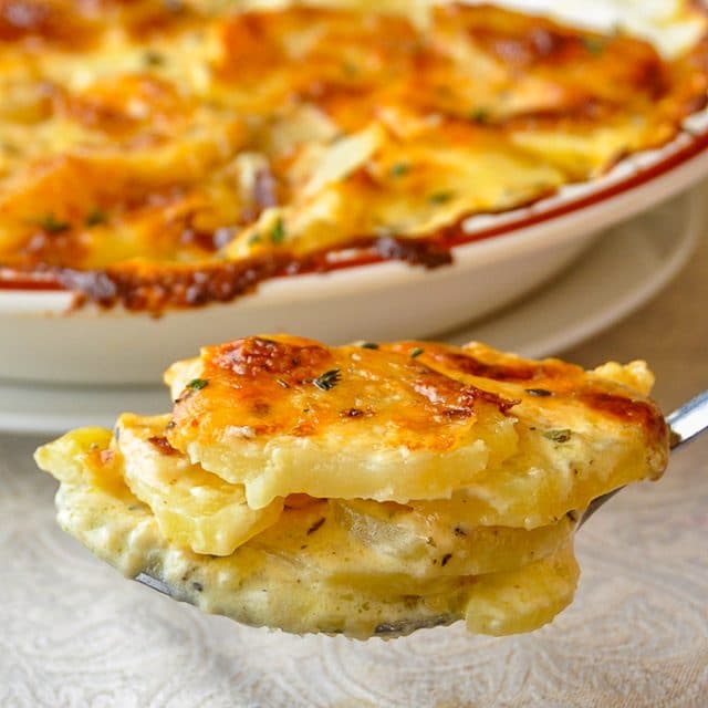 Creamy Dijon Garlic Potatoes Dauphinoise