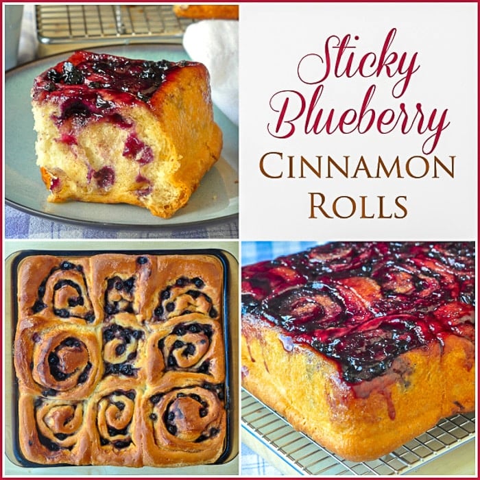 Blueberry Cinnamon Rolls photo collage