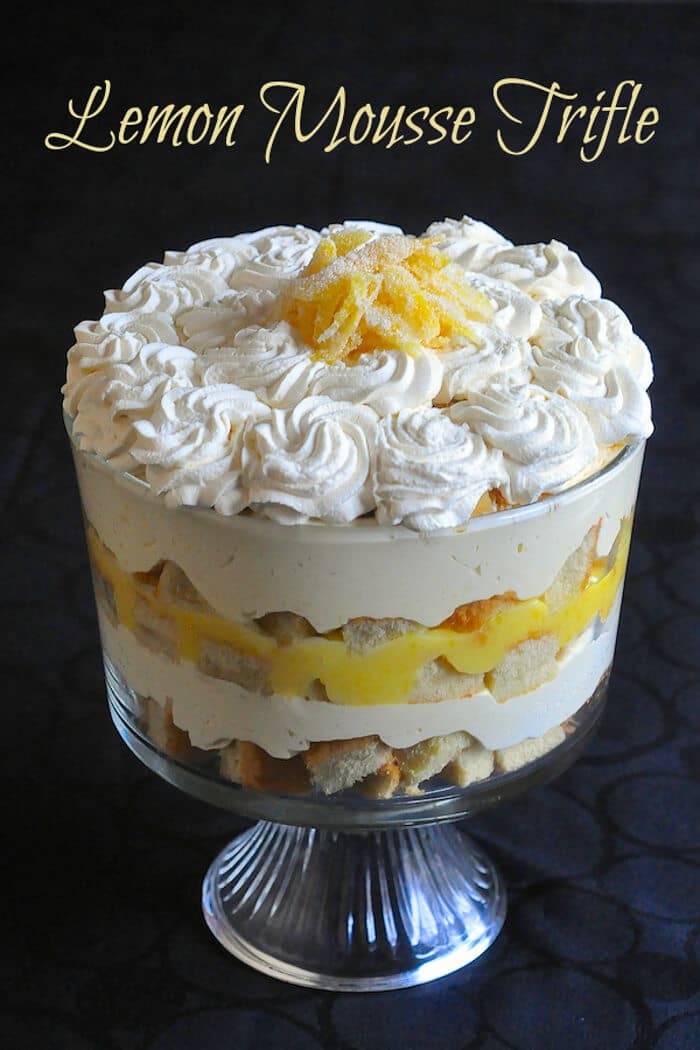 Lemon Mousse Trifle - a lemon lovers dream and the best Easter dinner dessert you can imagine.