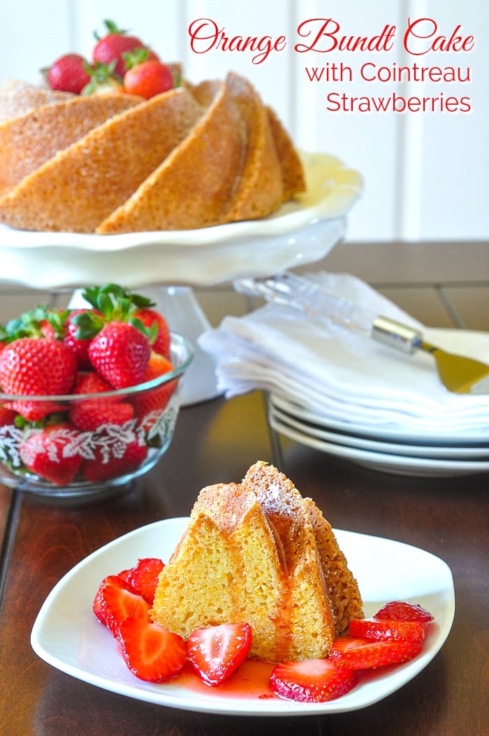 Orange Bundt Cake photo with title text added for Pinterest