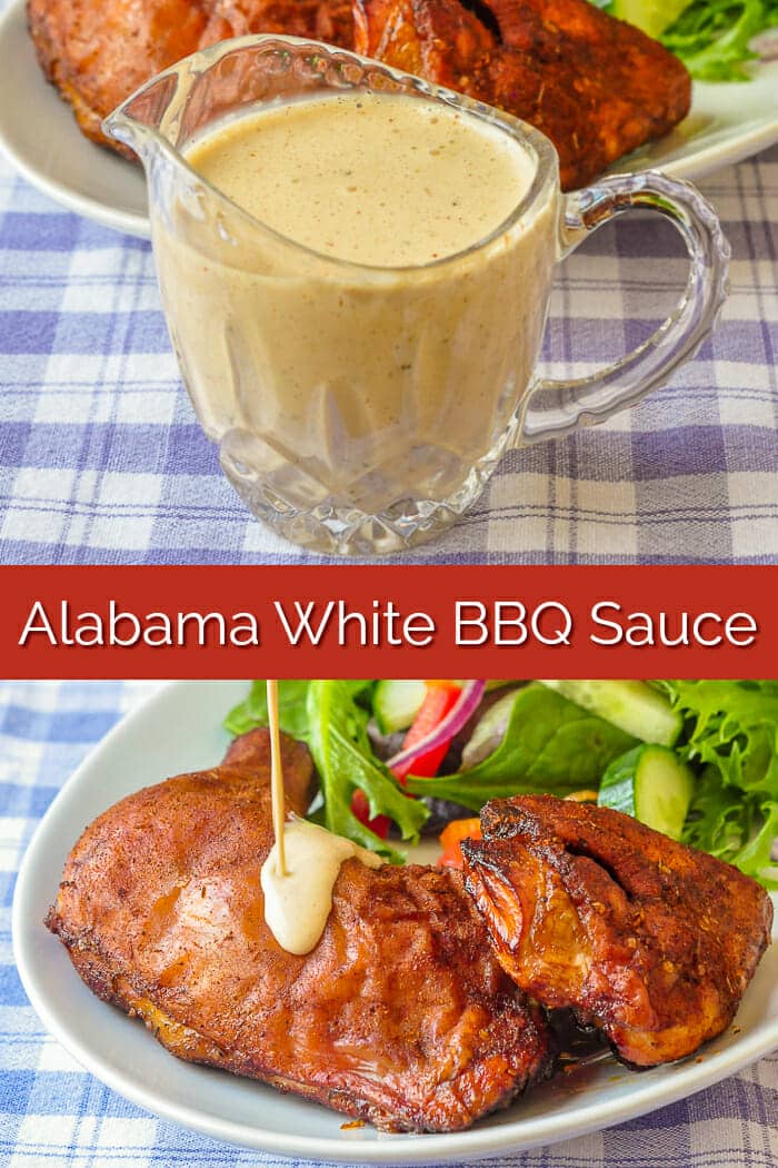 White Barbecue Sauce photo collage with title text for Pinterest.