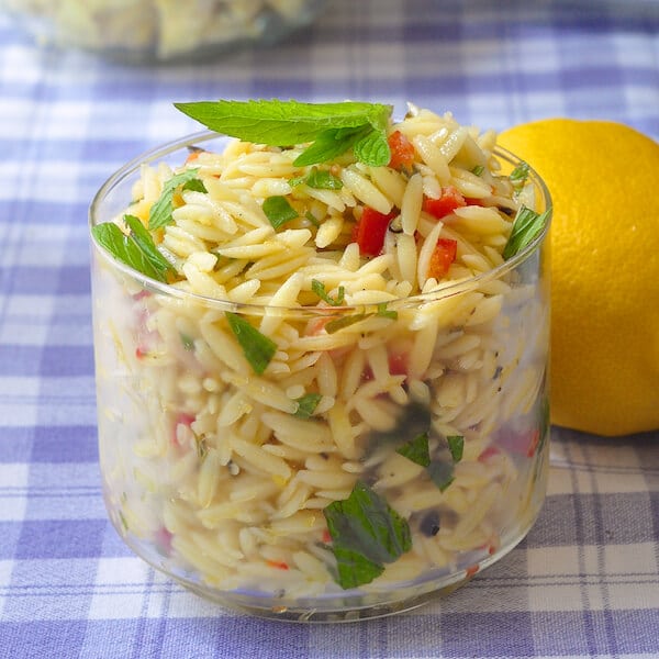 Lemon Mint Orzo Salad