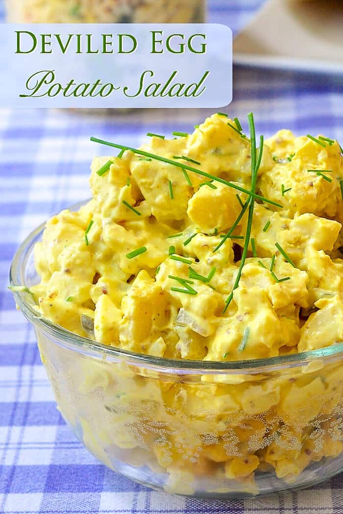 Deviled Egg Potato Salad. An easy to prepare year round side dish!