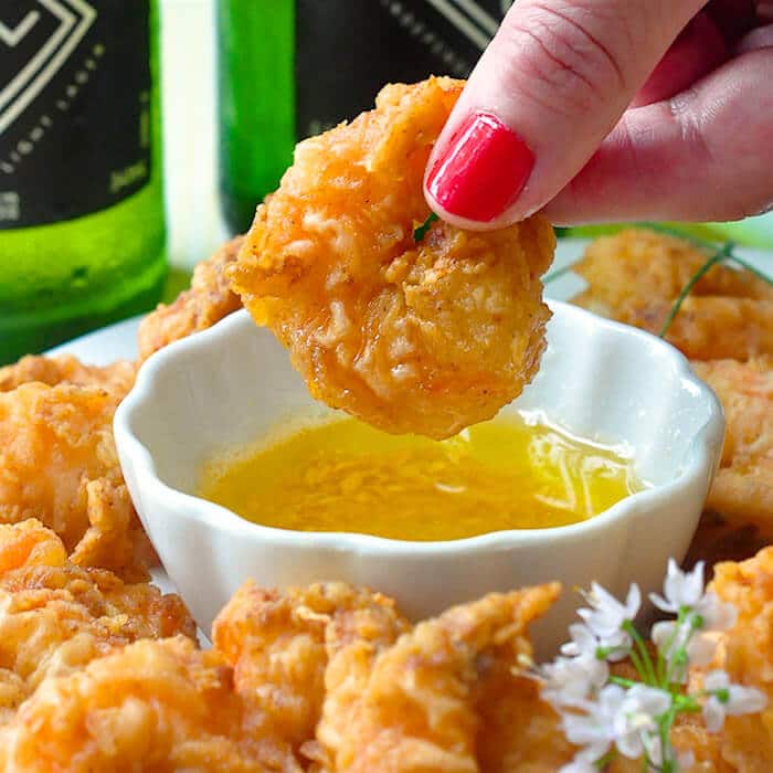 Southern Fried Shrimp with Garlic Butter close image