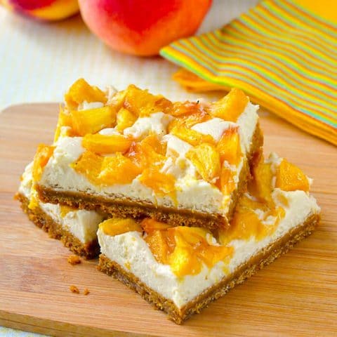 Peach Cheesecake Cookie Bars