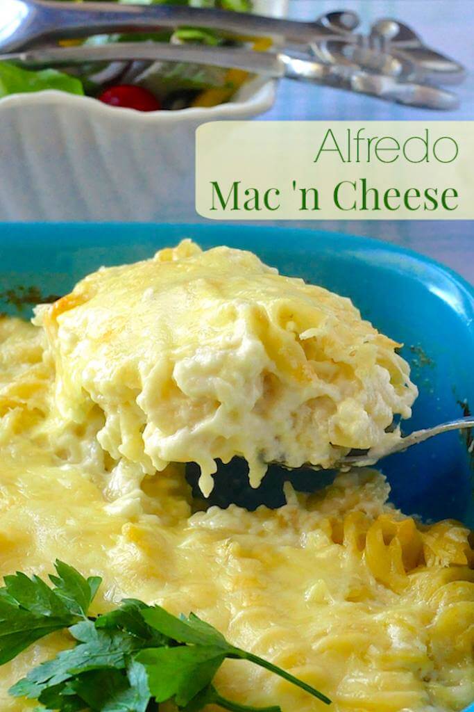Alfredo Mac and Cheese so creamy, cheesy delicious!
